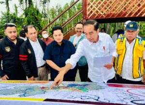 Presiden Joko Widodo mewacanakan pembangunan 8 lapangan sepak bola di Kawasan IKN Nusantara. TWITTER/@jokowi, 24 Februari 2023